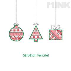 Felicitare - Craciun cu 3 globuri