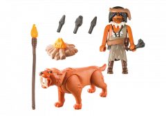 Set 2 figurine - Omul pesterii cu tigru