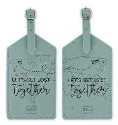 Set 2 etichete pentru bagaj - Let's Get Lost Together