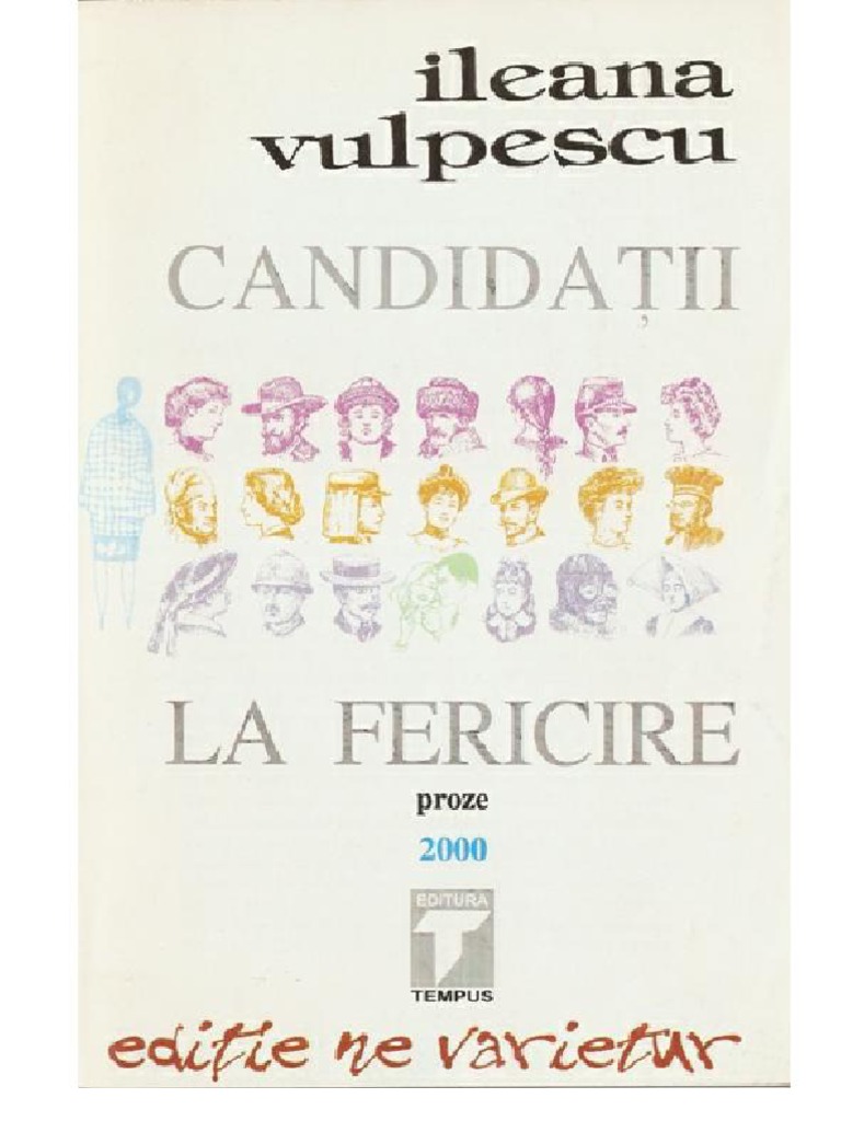 Speak loudly Dissatisfied Shining Candidatii La Fericire - Ileana Vulpescu