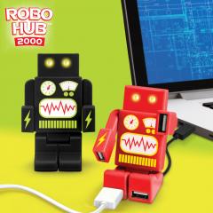 Robohub 2000 Red - Port USB cu 4 sloturi