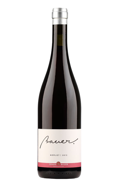 Vin rosu - Bauer, Merlot, 2014, sec Crama Bauer