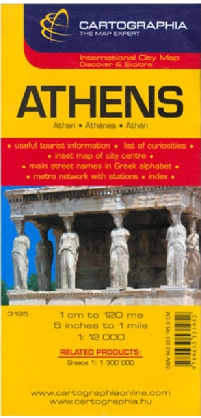 Harta rutiera Atena. Athens