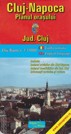 Harta - Cluj, planul orasului + Judetul Cluj