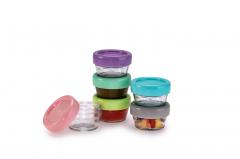 Set 6 recipiente din sticla pentru hrana bebe