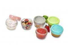 Set 6 recipiente din sticla pentru hrana bebe