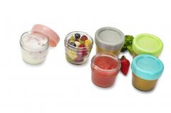 Set 6 recipiente din sticla pentru hrana bebe