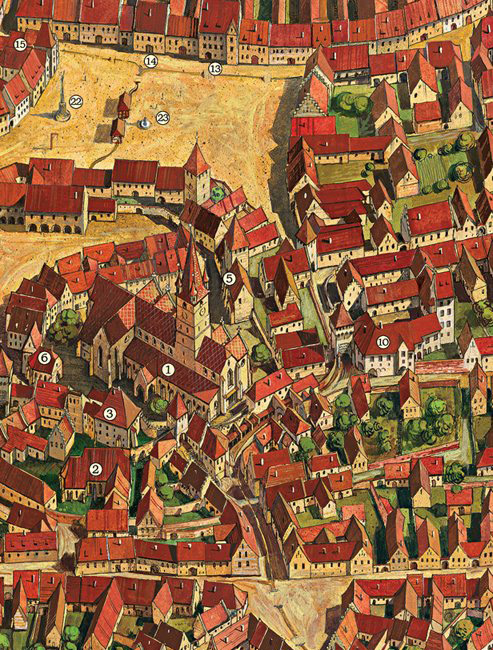 Stadtplan Stadt Hermannstadt 1:7.200 Rumänien: City Map Sibiu