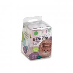 Pahar pentru bebelusi - Double Walled Bear cup 145ml, roz