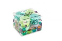 Set 8 recipiente pentru copii - Snap & Go Pods, 118 ml