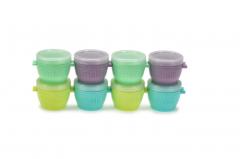 Set 8 recipiente pentru copii - Snap & Go Pods, 118 ml