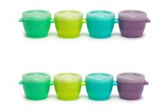 Set 8 recipiente pentru copii - Snap & Go Pods, 118 ml