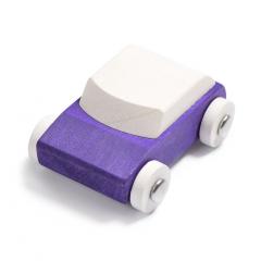 Jucarie artizanala din lemn - masinuta mov