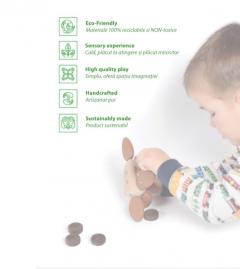 Jucarie artizanala din lemn - masinuta Van