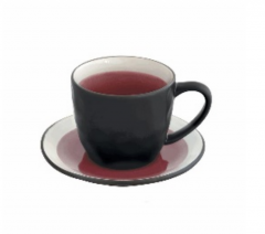 Ceasca cu farfurie - Stoneware Origin - Raspberry