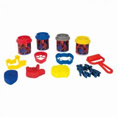 Set 4 borcanase plastilina si accesorii - Gentuta Spider-Man 