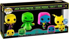 Set 4 figurine - Pop! The Nightmare Before Christmas - Jack, Oogie Boogie, Sally & Zero