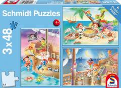 Puzzle 3 x 48 piese - Gang of Pirates