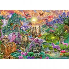 Puzzle 1000 piese - Enchanted Dragon Country