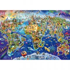 Puzzle 1000 piese - Discover the World