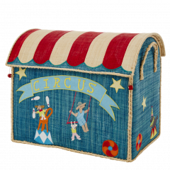 Cos mare pentru jucarii - Raffia toy baskets with circus theme