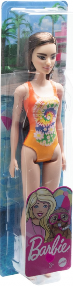 Papusa - Barbie Satena cu costum de baie portocaliu