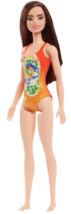 Papusa - Barbie Satena cu costum de baie portocaliu