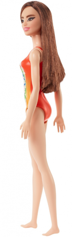 Papusa - Barbie Satena cu costum de baie portocaliu