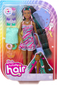 Papusa - Barbie Totally Hair - Papusa Barbie Curcubeu