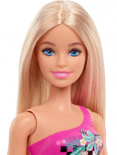 Papusa - Barbie Blonda cu costum de baie roz