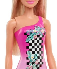 Papusa - Barbie Blonda cu costum de baie roz