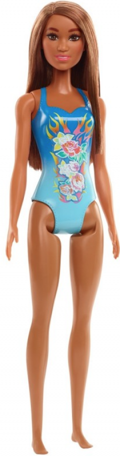 Papusa - Barbie satena cu costum de baie albastru