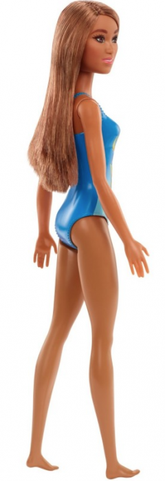 Papusa - Barbie satena cu costum de baie albastru