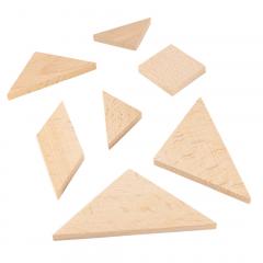 Joc educativ - Tangram cu piese din lemn