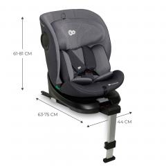 Scaun auto I-Size - Kinderkraft I-360, Grey
