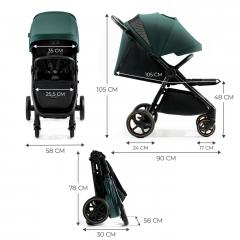 Carucior sport, ultra compact - Kinderkraft Mitzy, Jade Greend
