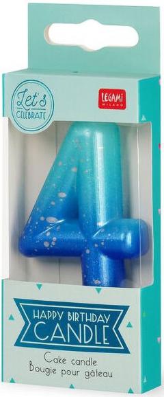 Lumanare tort - 4 ani (Blue)