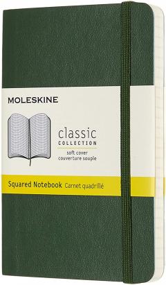 Carnet - Moleskine Classic - Pocket, Soft Cover, Squared - Myrtle Green