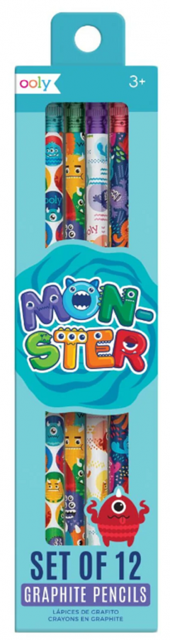 Set 12 creioane grafice - Monstruleti