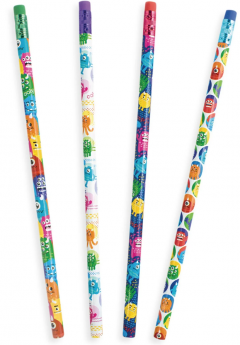 Set 12 creioane grafice - Monstruleti