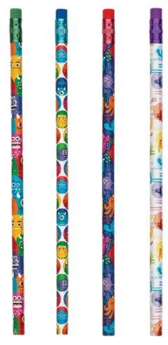 Set 12 creioane grafice - Monstruleti