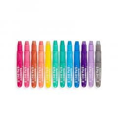 Set 12 creioane colorate cu gel si sclipici acuarela - Rainbow Sparkle