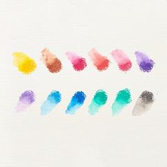 Set 12 creioane colorate cu gel si sclipici acuarela - Rainbow Sparkle