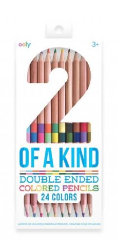 Set 12 creioane colorate duble - 2 of a Kind