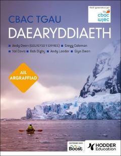 Coperta cărții CBAC TGAU Daearyddiaeth Ail Argraffiad (WJEC GCSE Geography Second Edition Welsh-language edition)