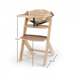 Scaun de masa - Kinderkraft Enock 3 in 1 din lemn natural