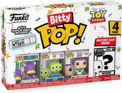 Set 4 figurine - Pop! Bitty - Disney Toy Story: Emperpr Zurg, Alien, Buzz Lightyear and a Surprise Mystery Mini Figure
