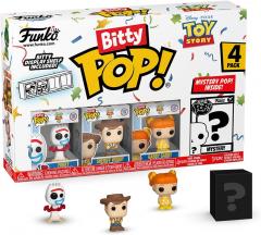 Set 4 figurine - Pop! Bitty - Disney Toy Story: Forky, Woody, Gabby Gabby and a Surprise Mystery Mini Figure
