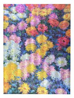 Puzzle 1000 piese - Monet’s Chrysanthemums