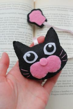 Semn de carte - Pisica neagra - Tomitza